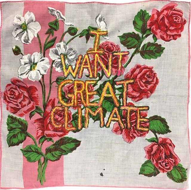 Embroidery - "I want Great Climate" 